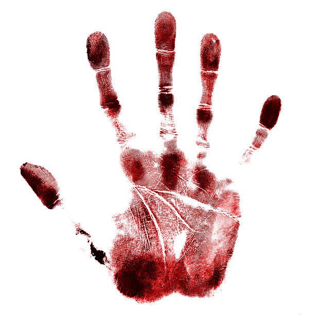 Blut und eine Hand