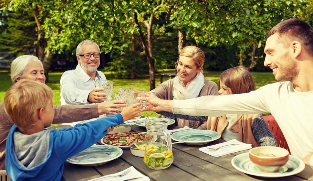 viele Menschen an einem Tisch im Traum