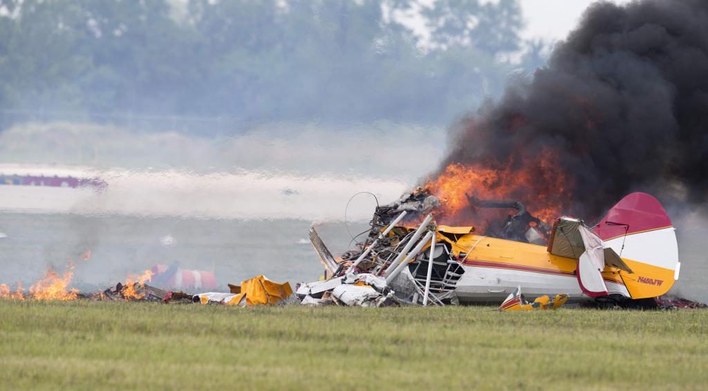 Explosion eines Flugzeugs