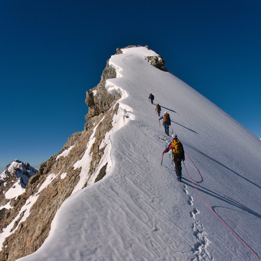 Einen Berg erklimmen