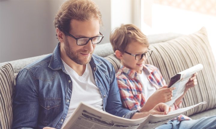 lesen mit Brille in einem Traum