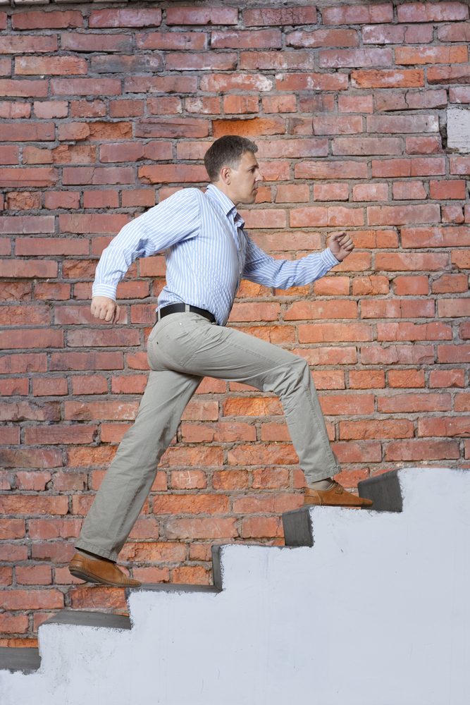 Traum, die Treppe hinaufzulaufen