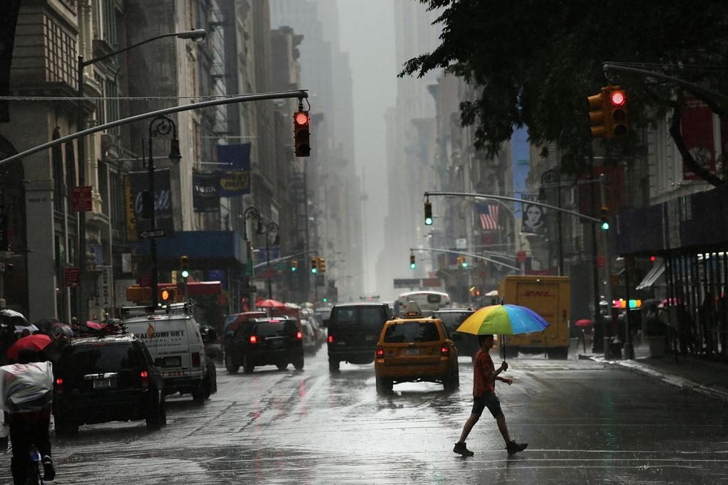 Regen in der Stadt