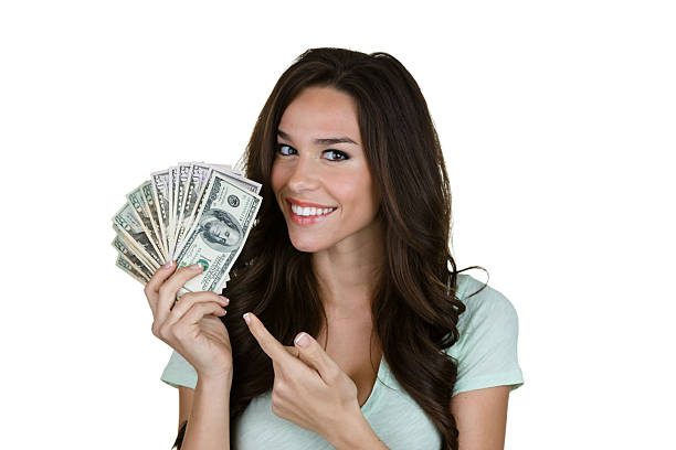 Mädchen mit Geld