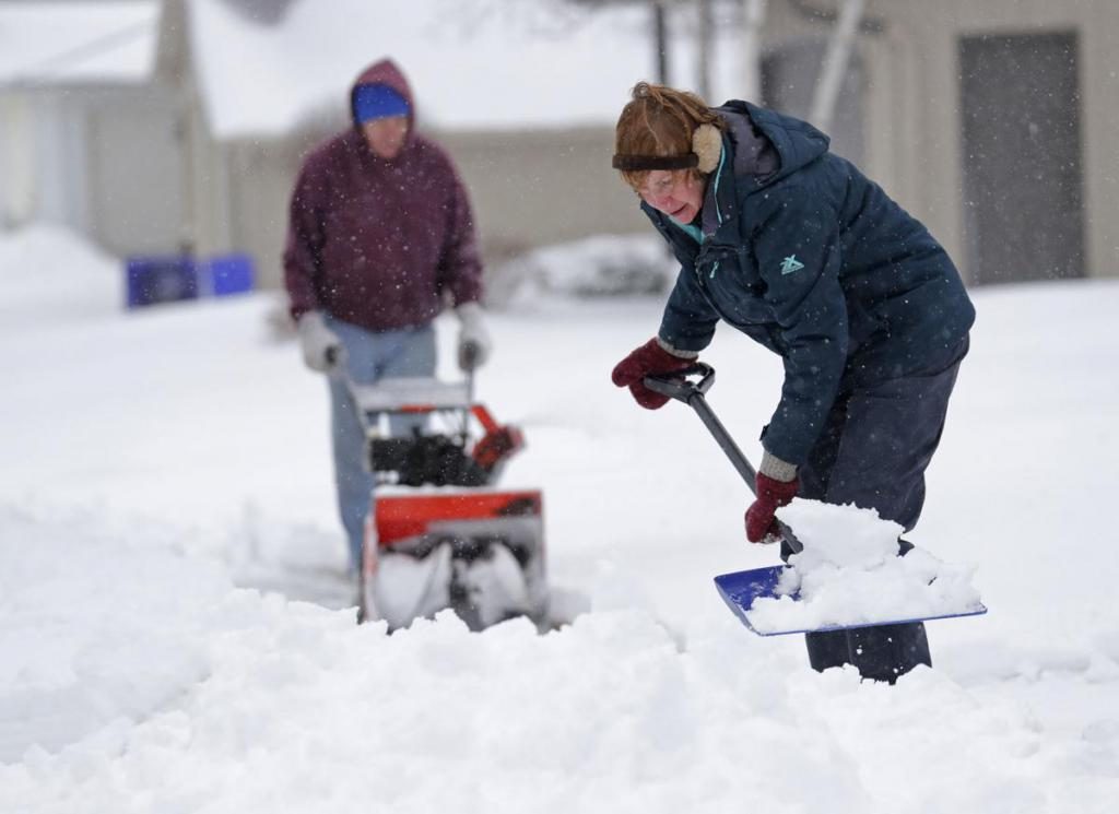 Traum vom Schneeschaufeln