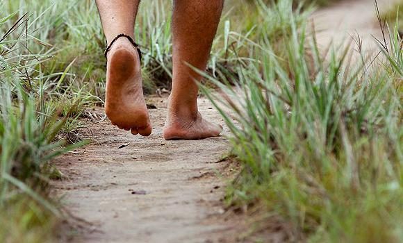 barefoot on the trails